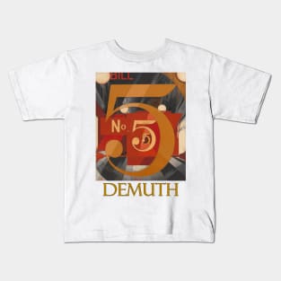 I Saw the Figure Five in Gold by Charles Demuth Kids T-Shirt